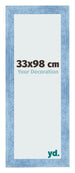 Bilderrahmen 33x98cm Hellblau Gewischt MDF Pisa Vorne Messe | Yourdecoration.at