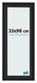 Bilderrahmen 33x98cm Schwarz Gemasert MDF Lazio Vorne Messe | Yourdecoration.at