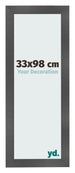 Bilderrahmen 33x98cm Schwarz Silber Poliert MDF Pisa Vorne Messe | Yourdecoration.at