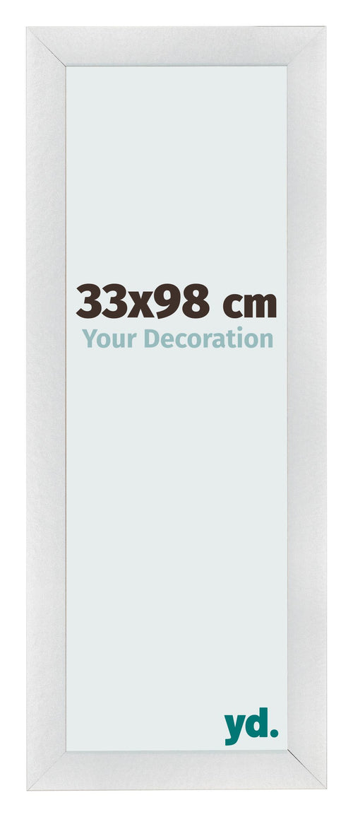 Bilderrahmen 33x98cm Silber Schwarz Gewischt MDF Pisa Vorne Messe | Yourdecoration.at