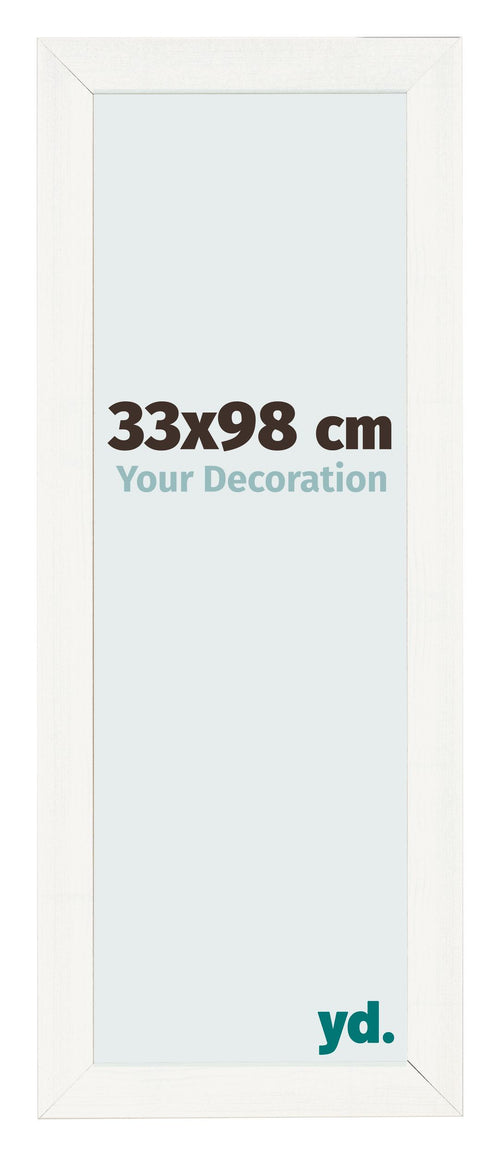 Bilderrahmen 33x98cm Weiß Vintage MDF Pisa Vorne Messe | Yourdecoration.at