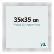Bilderrahmen 35x35cm Aluminium Gebürstet MDF Pisa Vorne Messe | Yourdecoration.at