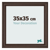 Bilderrahmen 35x35cm Eiche Dunkel MDF Lazio Vorne Messe | Yourdecoration.at