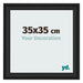 Bilderrahmen 35x35cm Schwarz Gemasert MDF Lazio Vorne Messe | Yourdecoration.at