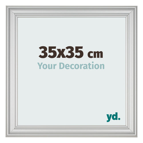 Bilderrahmen 35x35cm Silber Matt MDF Lazio Vorne Messe | Yourdecoration.at