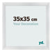 Bilderrahmen 35x35cm Silber Schwarz Gewischt MDF Pisa Vorne Messe | Yourdecoration.at