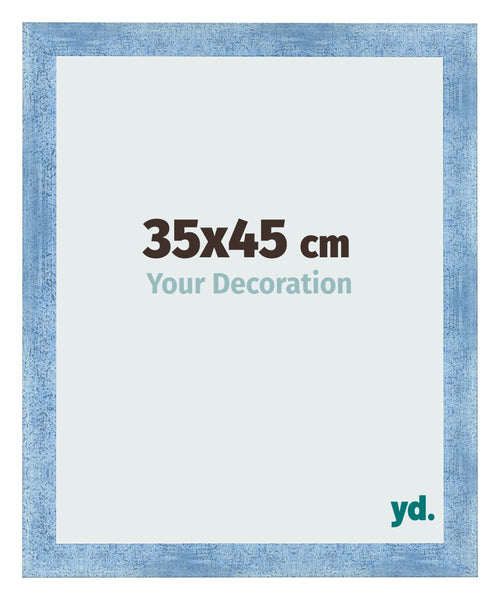 Bilderrahmen 35x45cm Hellblau Gewischt MDF Pisa Vorne Messe | Yourdecoration.at
