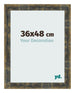 Bilderrahmen 36x48cm Blau Gold Meliert MDF Pisa Vorne Messe | Yourdecoration.at