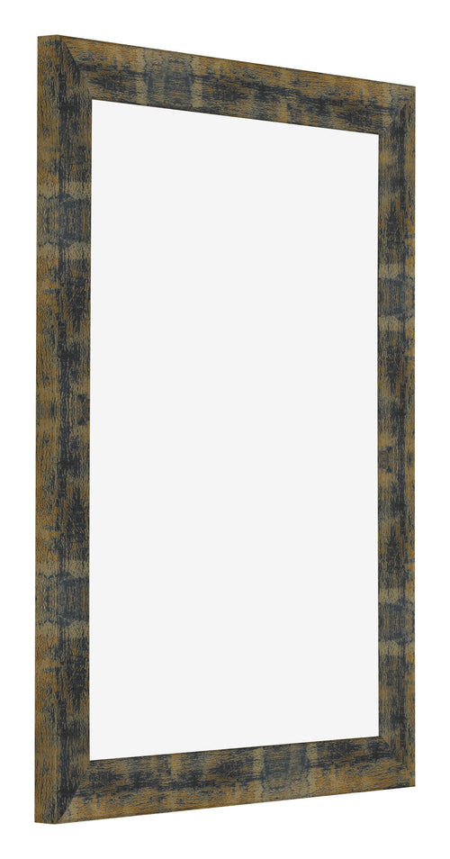 Bilderrahmen 36x48cm Blau Gold Meliert MDF Pisa Vorne Schrag | Yourdecoration.at