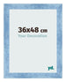 Bilderrahmen 36x48cm Hellblau Gewischt MDF Pisa Vorne Messe | Yourdecoration.at