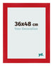 Bilderrahmen 36x48cm Rot MDF Pisa Vorne Messe | Yourdecoration.at