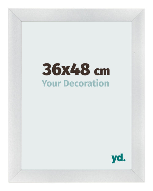 Bilderrahmen 36x48cm Silber Schwarz Gewischt MDF Pisa Vorne Messe | Yourdecoration.at