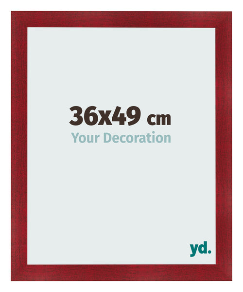 Bilderrahmen 36x49cm Weinrot Gewischt MDF Pisa Vorne Messe | Yourdecoration.at
