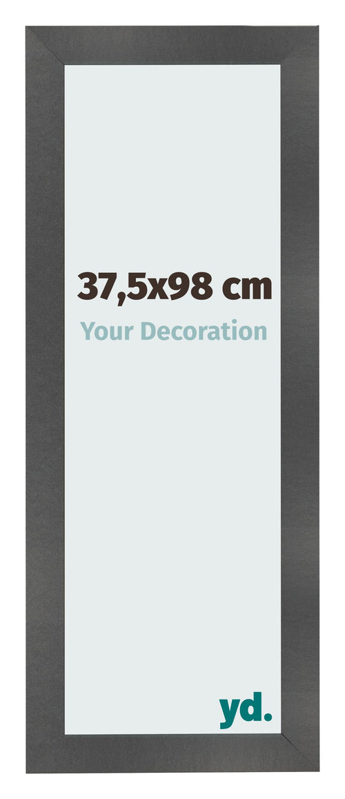 Bilderrahmen 37 5x98cm Schwarz Silber Poliert MDF Pisa Vorne Messe | Yourdecoration.at