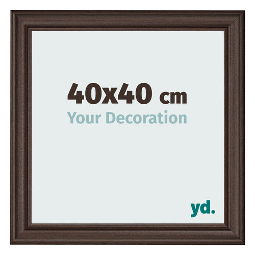 Bilderrahmen 40x40cm Eiche Dunkel MDF Lazio Vorne Messe | Yourdecoration.at
