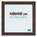 Bilderrahmen 40x40cm Eiche Dunkel MDF Lazio Vorne Messe | Yourdecoration.at