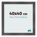Bilderrahmen 40x40cm Schwarz Silber Poliert MDF Pisa Vorne Messe | Yourdecoration.at