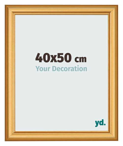 Bilderrahmen 40x50cm Gold Matt MDF Lazio Vorne Messe | Yourdecoration.at