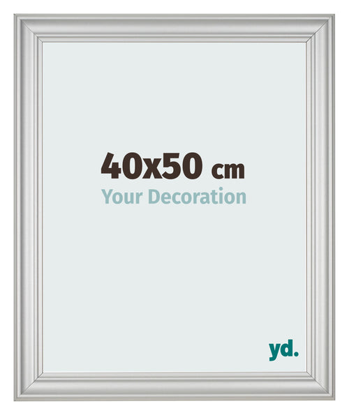Bilderrahmen 40x50cm Silber Matt MDF Lazio Vorne Messe | Yourdecoration.at
