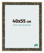 Bilderrahmen 40x55cm Blau Gold Meliert MDF Pisa Vorne Messe | Yourdecoration.at