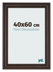 Bilderrahmen 40x60cm Eiche Dunkel MDF Lazio Vorne Messe | Yourdecoration.at