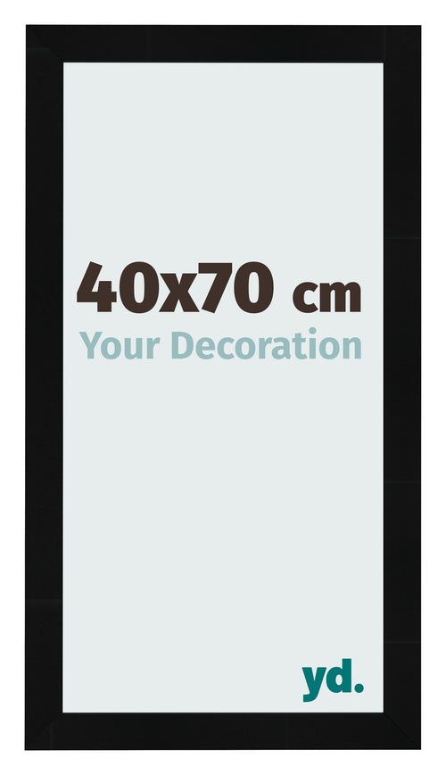 Bilderrahmen 40x70cm Schwarz Silber Poliert MDF Pisa Vorne Messe | Yourdecoration.at