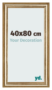 Bilderrahmen 40x80cm Gold Antik MDF Lazio Vorne Messe | Yourdecoration.at
