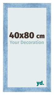 Bilderrahmen 40x80cm Hellblau Gewischt MDF Pisa Vorne Messe | Yourdecoration.at