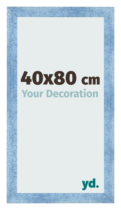 Bilderrahmen 40x80cm Hellblau Gewischt MDF Pisa Vorne Messe | Yourdecoration.at