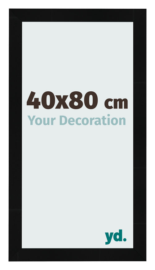 Bilderrahmen 40x80cm Schwarz Silber Poliert MDF Pisa Vorne Messe | Yourdecoration.at