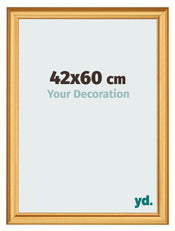 Bilderrahmen 42x60cm Gold Matt MDF Lazio Vorne Messe | Yourdecoration.at
