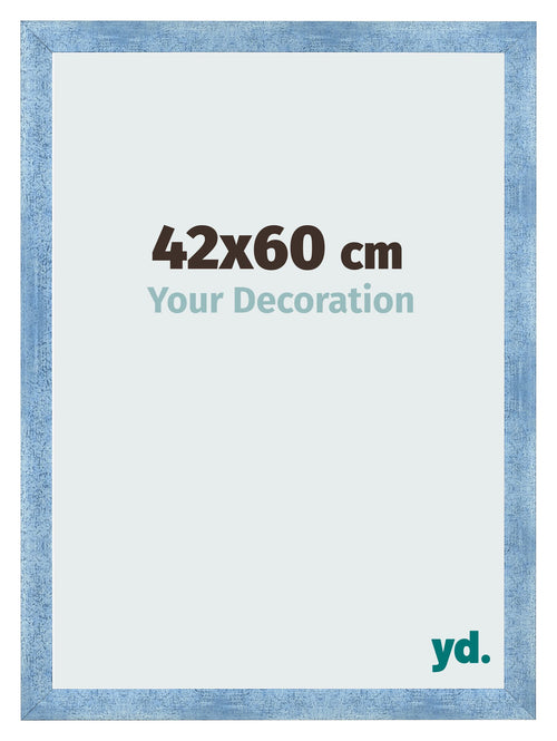 Bilderrahmen 42x60cm Hellblau Gewischt MDF Pisa Vorne Messe | Yourdecoration.at