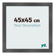 Bilderrahmen 45x45cm Schwarz Silber Poliert MDF Pisa Vorne Messe | Yourdecoration.at