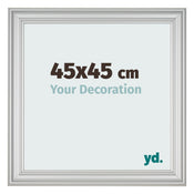 Bilderrahmen 45x45cm Silber Matt MDF Lazio Vorne Messe | Yourdecoration.at