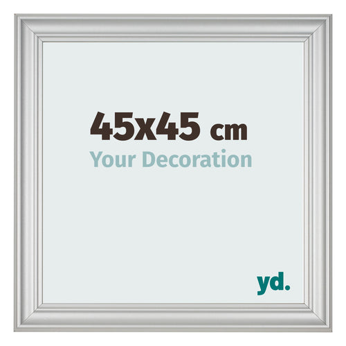 Bilderrahmen 45x45cm Silber Matt MDF Lazio Vorne Messe | Yourdecoration.at