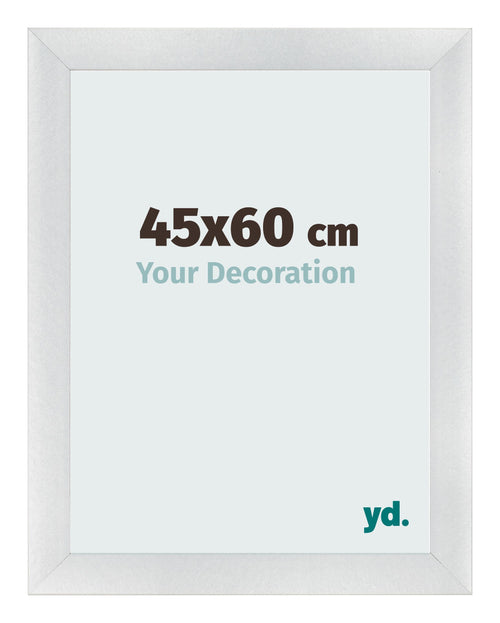 Bilderrahmen 45x60cm Silber Schwarz Gewischt MDF Pisa Vorne Messe | Yourdecoration.at