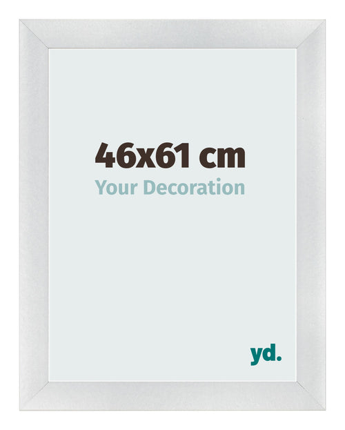 Bilderrahmen 46x61cm Silber Schwarz Gewischt MDF Pisa Vorne Messe | Yourdecoration.at