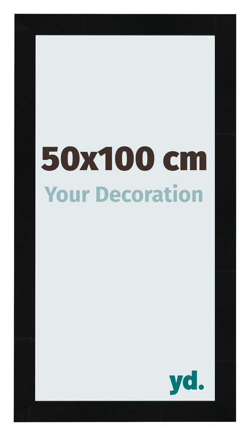 Bilderrahmen 50x100cm Schwarz Silber Poliert MDF Pisa Vorne Messe | Yourdecoration.at