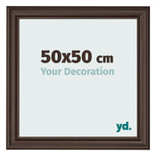 Bilderrahmen 50x50cm Eiche Dunkel MDF Lazio Vorne Messe | Yourdecoration.at