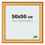 Bilderrahmen 50x50cm Gold Matt MDF Lazio Vorne Messe | Yourdecoration.at