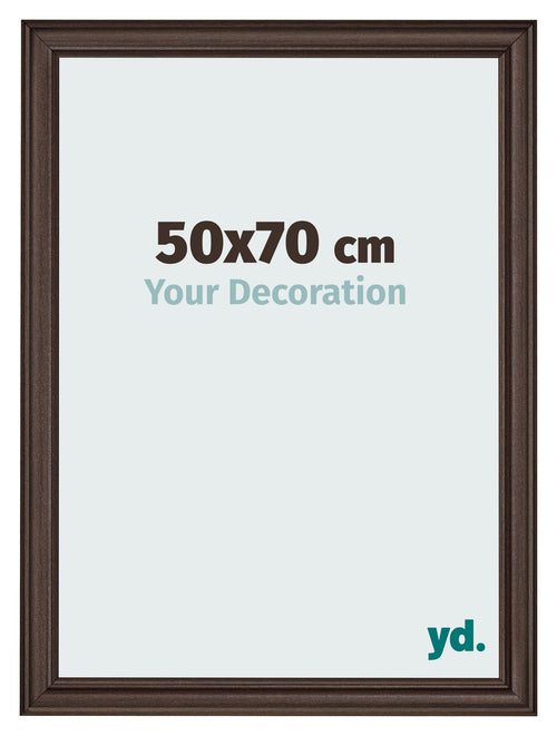 Bilderrahmen 50x70cm Eiche Dunkel MDF Lazio Vorne Messe | Yourdecoration.at