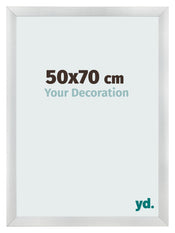 Bilderrahmen 50x70cm Silber Schwarz Gewischt MDF Pisa Vorne Messe | Yourdecoration.at