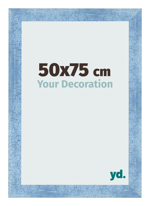 Bilderrahmen 50x75cm Hellblau Gewischt MDF Pisa Vorne Messe | Yourdecoration.at