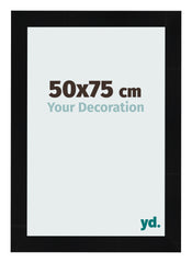 Bilderrahmen 50x75cm Schwarz Silber Poliert MDF Pisa Vorne Messe | Yourdecoration.at