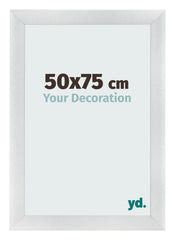 Bilderrahmen 50x75cm Silber Schwarz Gewischt MDF Pisa Vorne Messe | Yourdecoration.at