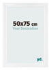 Bilderrahmen 50x75cm Weiß Vintage MDF Pisa Vorne Messe | Yourdecoration.at