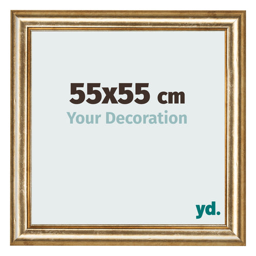 Bilderrahmen 55x55cm Gold Antik MDF Lazio Vorne Messe | Yourdecoration.at