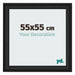 Bilderrahmen 55x55cm Schwarz Gemasert MDF Lazio Vorne Messe | Yourdecoration.at