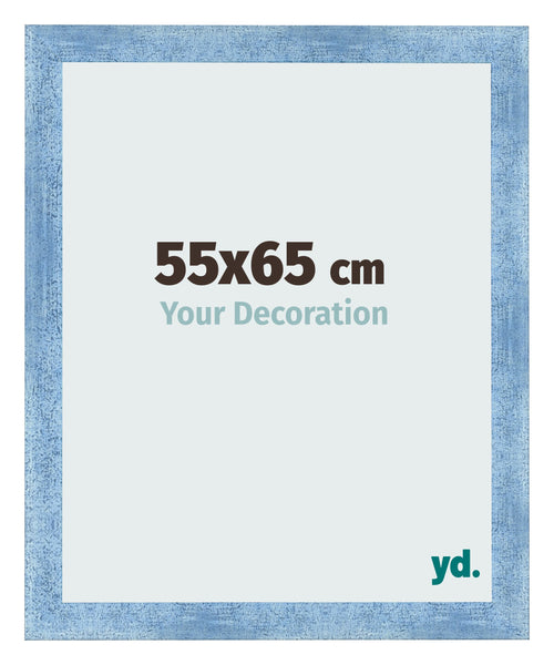 Bilderrahmen 55x65cm Hellblau Gewischt MDF Pisa Vorne Messe | Yourdecoration.at
