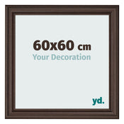 Bilderrahmen 60x60cm Eiche Dunkel MDF Lazio Vorne Messe | Yourdecoration.at